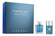 Azzaro Chrome United набор (т/вода 50мл   дезодорант твердый 75мл)