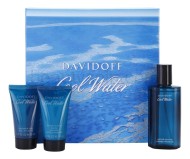 Davidoff Cool Water For Men набор (т/вода 75мл   гель д/душа 50мл   бальзам п/бритья 50мл)
